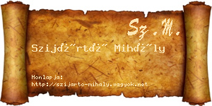Szijártó Mihály névjegykártya