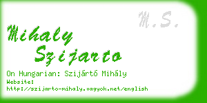 mihaly szijarto business card