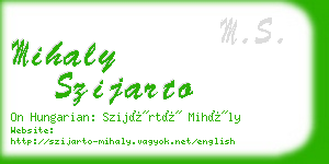 mihaly szijarto business card